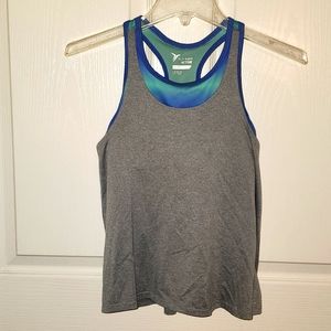 Girls Athletic Top with Built-In Bra